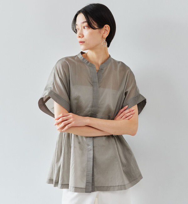 UNITED ARROWS green label relaxing「【結論シリーズ】ギャザーハイウエストブラウス」|シャツ・ブラウス|
