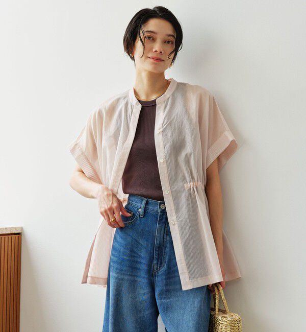 UNITED ARROWS green label relaxing「【結論シリーズ】ギャザーハイウエストブラウス」|シャツ・ブラウス|