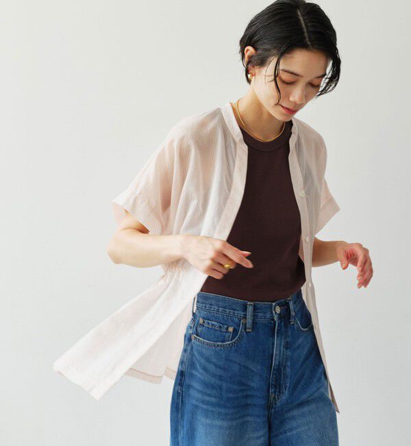 UNITED ARROWS green label relaxing「【結論シリーズ】ギャザーハイウエストブラウス」|シャツ・ブラウス|