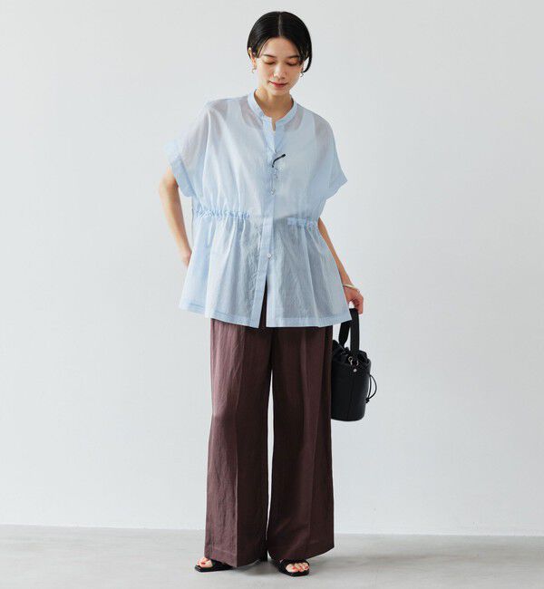 UNITED ARROWS green label relaxing「【結論シリーズ】ギャザーハイウエストブラウス」|シャツ・ブラウス|