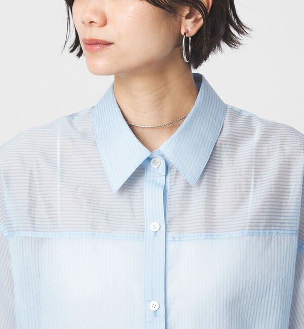 UNITED ARROWS green label relaxing「【結論シリーズ】リボンハイウエストシャツ」|シャツ・ブラウス|