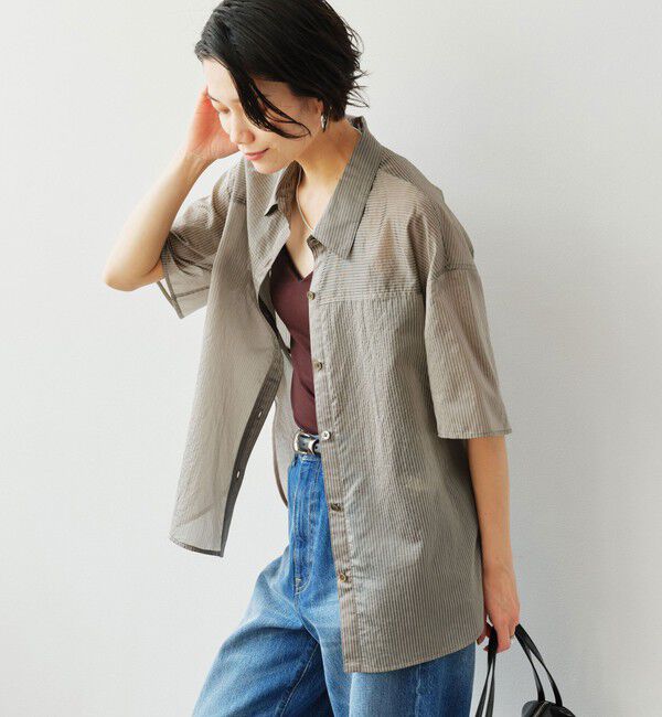 UNITED ARROWS green label relaxing「【結論シリーズ】リボンハイウエストシャツ」|シャツ・ブラウス|