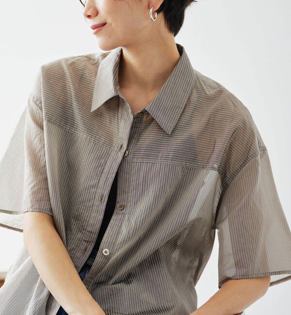 UNITED ARROWS green label relaxing「【結論シリーズ】リボンハイウエストシャツ」|シャツ・ブラウス|