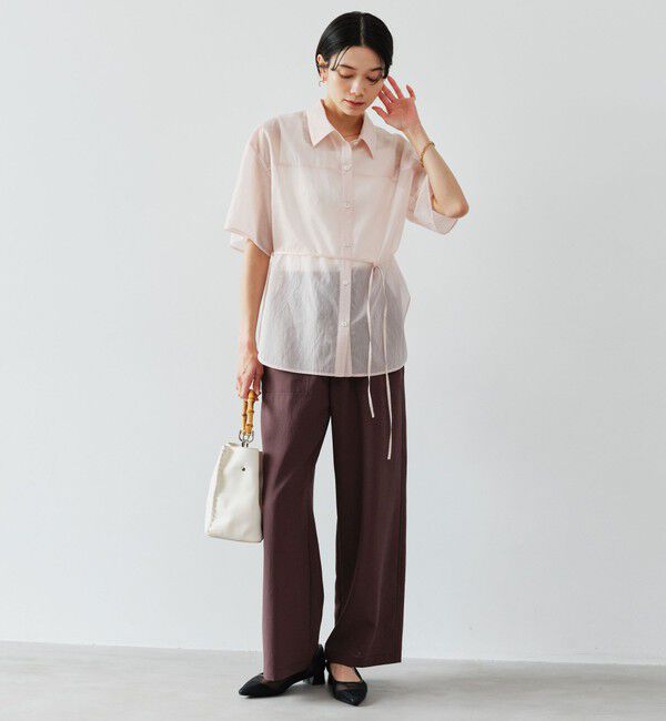 UNITED ARROWS green label relaxing「【結論シリーズ】リボンハイウエストシャツ」|シャツ・ブラウス|