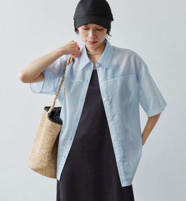 UNITED ARROWS green label relaxing「【結論シリーズ】リボンハイウエストシャツ」|シャツ・ブラウス|