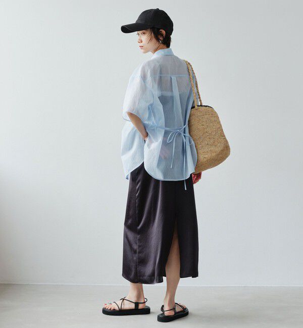 UNITED ARROWS green label relaxing「【結論シリーズ】リボンハイウエストシャツ」|シャツ・ブラウス|