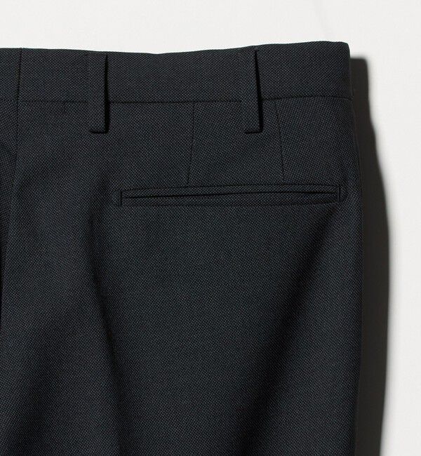 UNITED ARROWS green label relaxing「A+ COOL ポリエステル バーズアイ スタンダード アジャスター NP スラックス -ウォッシャブル・ストレッチ」|スラックス|