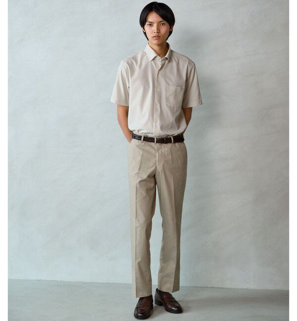 UNITED ARROWS green label relaxing「A+ COOL シャークスキン スタンダード アジャスター NP スラックス -ストレッチ・接触冷感・クリースキープ」|スラックス|