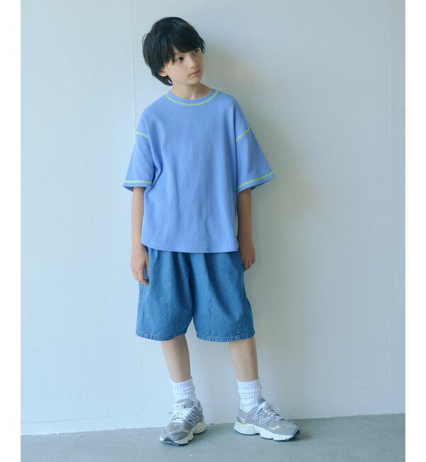 UNITED ARROWS green label relaxing「【スタメンシリーズ】ドライワッフル 配色ステッチ Tシャツ / キッズ  100cm-160cm」|Tシャツ・カットソー|