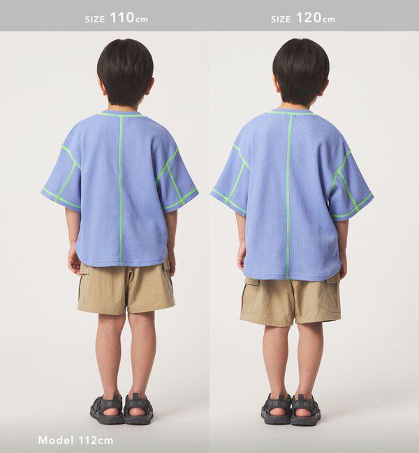 UNITED ARROWS green label relaxing「【スタメンシリーズ】ドライワッフル 配色ステッチ Tシャツ / キッズ  100cm-160cm」|Tシャツ・カットソー|