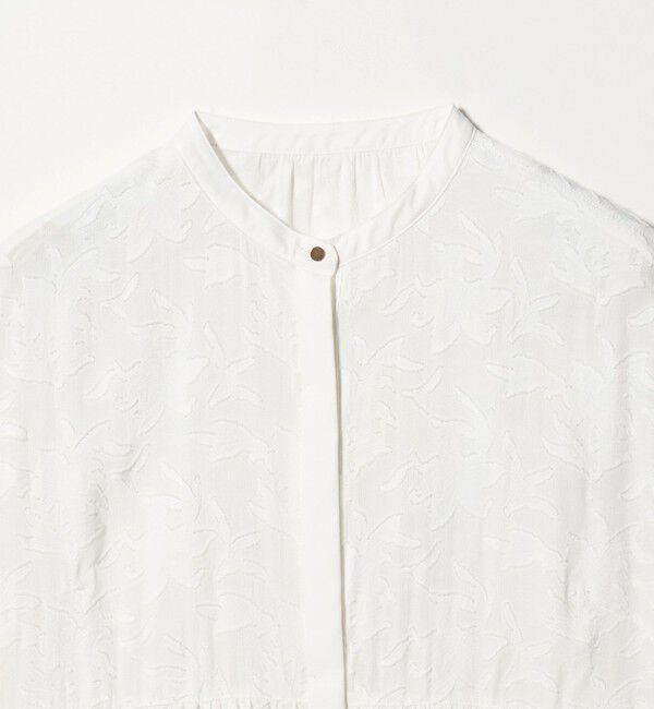 UNITED ARROWS green label relaxing「カット ジャガード フレンチスリーブ ブラウス」|シャツ・ブラウス|