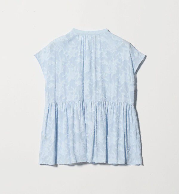 UNITED ARROWS green label relaxing「カット ジャガード フレンチスリーブ ブラウス」|シャツ・ブラウス|
