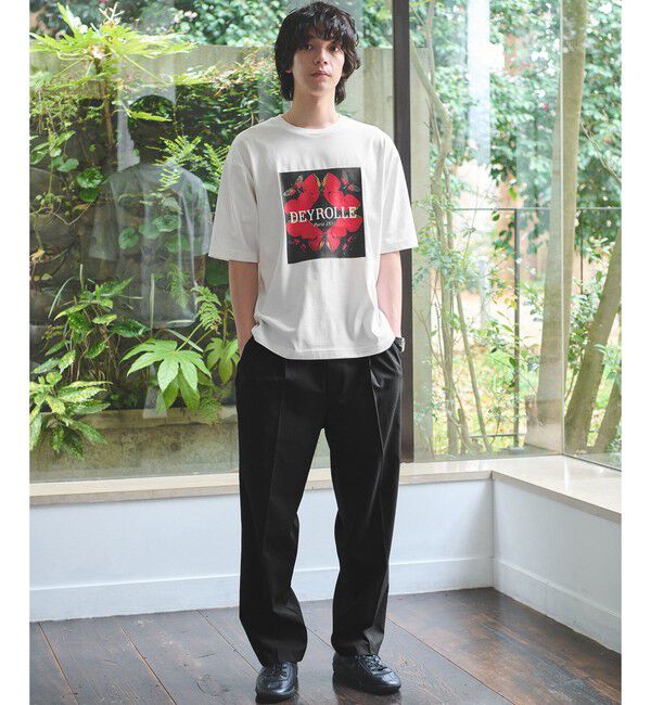 UNITED ARROWS green label relaxing「DEYROLLE GLR プリント クルーネック 半袖 Tシャツ」|Tシャツ・カットソー|