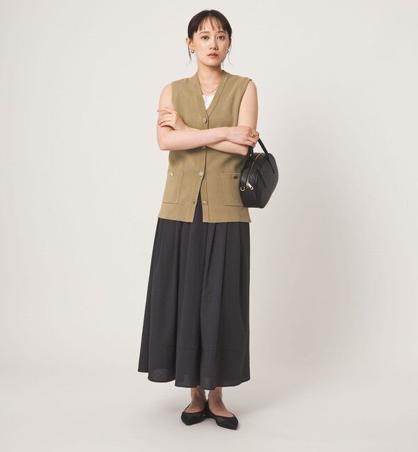 UNITED ARROWS green label relaxing「ゴールドカラーボタン ニット ジレ」|ベスト・ジレ|