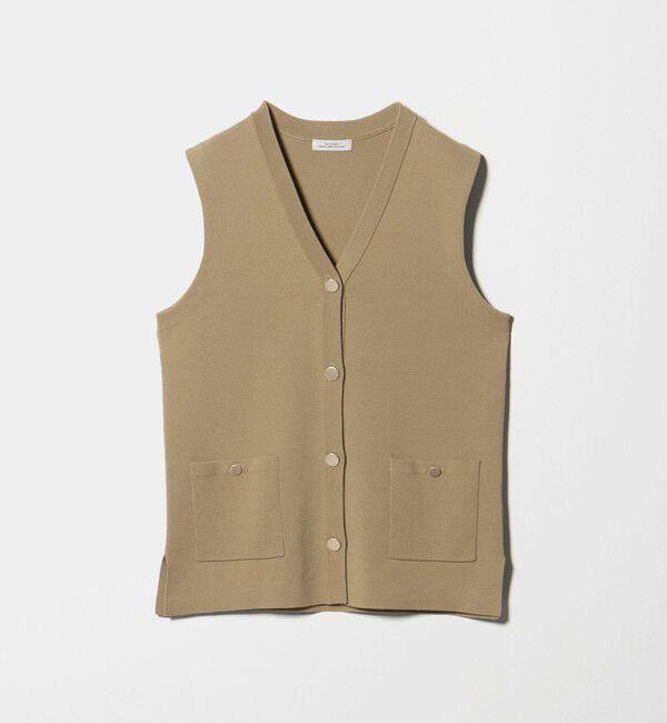 UNITED ARROWS green label relaxing「ゴールドカラーボタン ニット ジレ」|ベスト・ジレ|