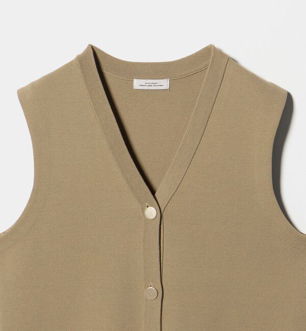 UNITED ARROWS green label relaxing「ゴールドカラーボタン ニット ジレ」|ベスト・ジレ|