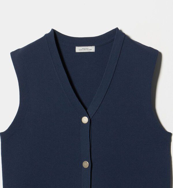 UNITED ARROWS green label relaxing「ゴールドカラーボタン ニット ジレ」|ベスト・ジレ|