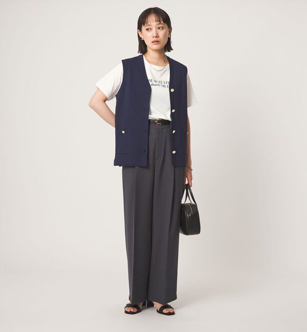 UNITED ARROWS green label relaxing「ゴールドカラーボタン ニット ジレ」|ベスト・ジレ|