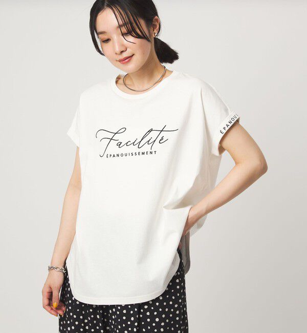 UNITED ARROWS green label relaxing「【WEB限定】＜at ease＞エンブロイダリー カットソー 」|Tシャツ・カットソー|WHITE