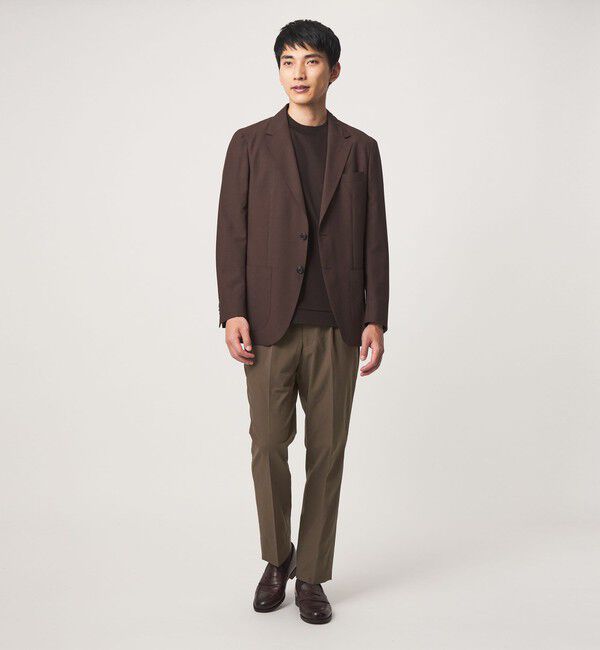 UNITED ARROWS green label relaxing「A+ air ポリエステル ミニ チェック 1プリーツ スラックス」|スラックス|