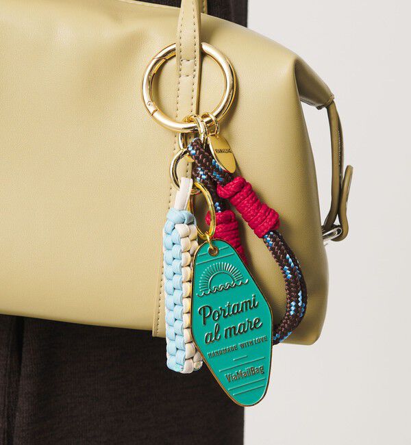 BEAUTY&YOUTH UNITED ARROWS「＜VIAMAILBAG＞プレート ロゴ チャーム」|キーケース|TURQUOISE