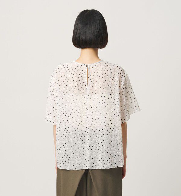 BEAUTY&YOUTH UNITED ARROWS「ドットシアー ショートスリーブ ブラウス ウォッシャブル」|シャツ・ブラウス|
