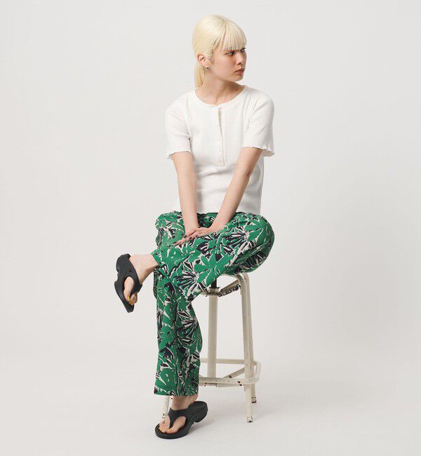 BEAUTY&YOUTH UNITED ARROWS「コットン リブ ヘンリーネック ショートスリーブ カットソー」|Tシャツ・カットソー|