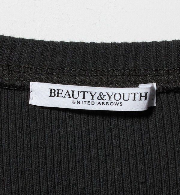 BEAUTY&YOUTH UNITED ARROWS「コットン リブ ヘンリーネック ショートスリーブ カットソー」|Tシャツ・カットソー|