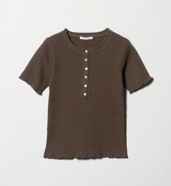 BEAUTY&YOUTH UNITED ARROWS「コットン リブ ヘンリーネック ショートスリーブ カットソー」|Tシャツ・カットソー|