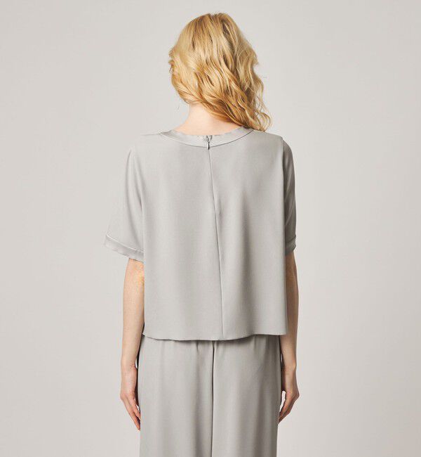 STEVEN ALAN「＜Steven Alan＞バックサテン ジョーゼット ショートスリーブ ブラウス」|シャツ・ブラウス|