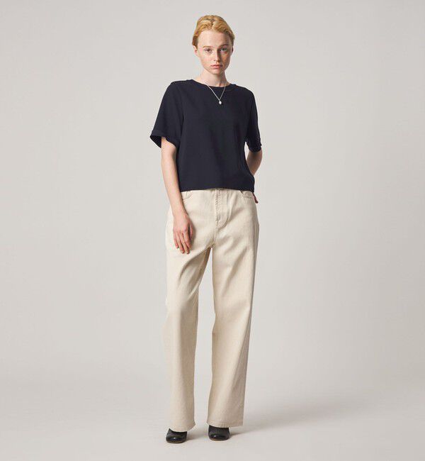 STEVEN ALAN「＜Steven Alan＞バックサテン ジョーゼット ショートスリーブ ブラウス」|シャツ・ブラウス|
