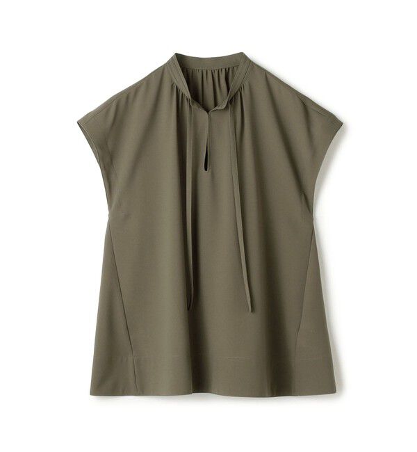 Ballsey「サブレジョーゼット スキッパーブラウス」|シャツ・ブラウス|57 カーキ