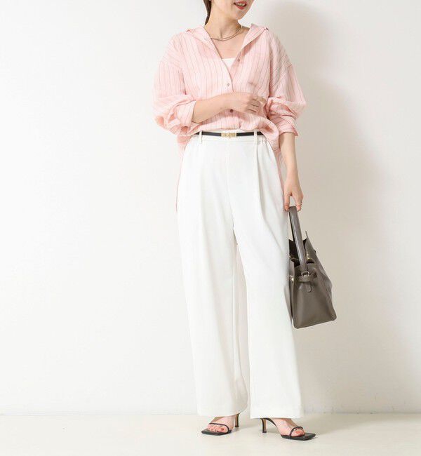 NOLLEY'S sophi「《セットアップ対応》NEW morisachiウォッシャブルツイルイージーワイドパンツ」|その他|