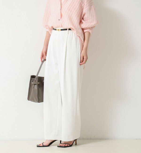 NOLLEY'S sophi「《セットアップ対応》NEW morisachiウォッシャブルツイルイージーワイドパンツ」|その他|