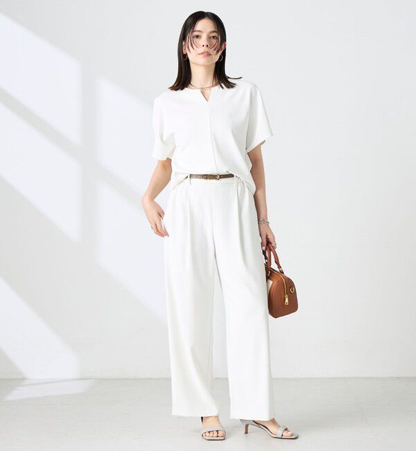 NOLLEY'S sophi「《セットアップ対応》NEW morisachiウォッシャブルツイルイージーワイドパンツ」|その他|