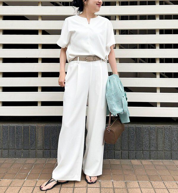 NOLLEY'S sophi「《セットアップ対応》NEW morisachiウォッシャブルツイルイージーワイドパンツ」|その他|