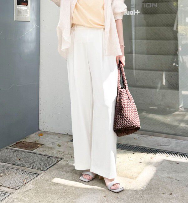 NOLLEY'S sophi「《セットアップ対応》NEW morisachiウォッシャブルツイルイージーワイドパンツ」|その他|