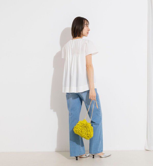 NOLLEY'S「《撥水/セットアップ対応》ウォッシャブルアクティブストレッチタックブラウス」|シャツ・ブラウス|