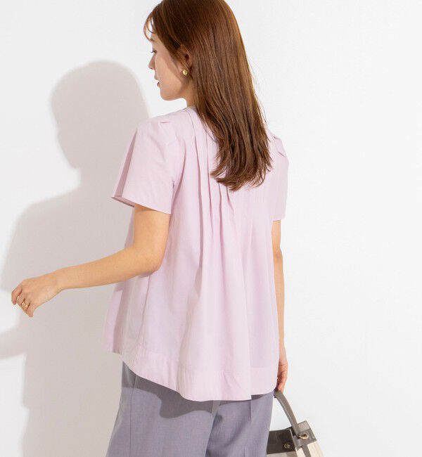 NOLLEY'S「《撥水/セットアップ対応》ウォッシャブルアクティブストレッチタックブラウス」|シャツ・ブラウス|