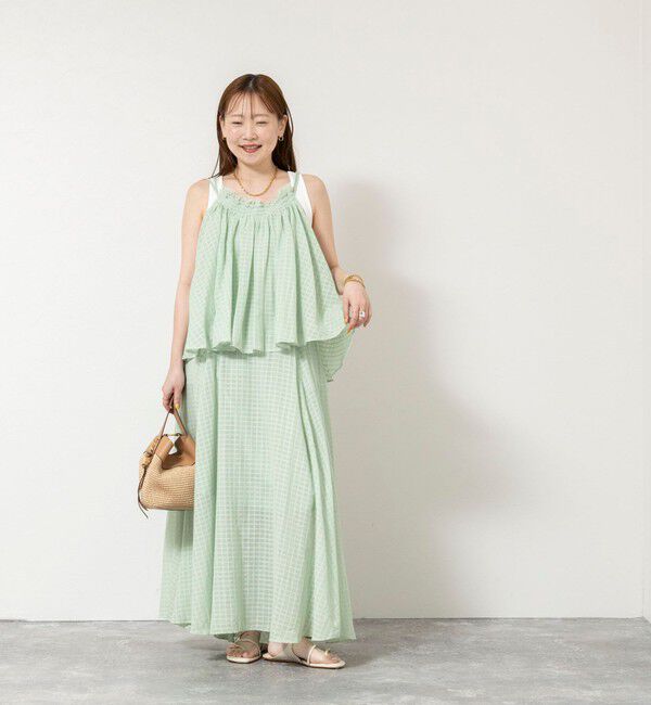NOLLEY'S sophi「【WALANCE/ワランス】natural dye sheer cotton check gather camisole」|シャツ・ブラウス|