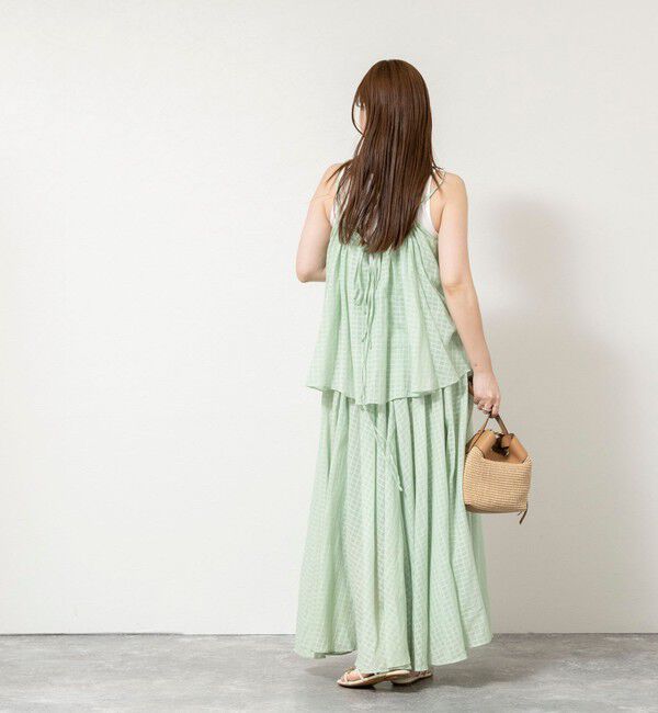 NOLLEY'S sophi「【WALANCE/ワランス】natural dye sheer cotton check gather camisole」|シャツ・ブラウス|