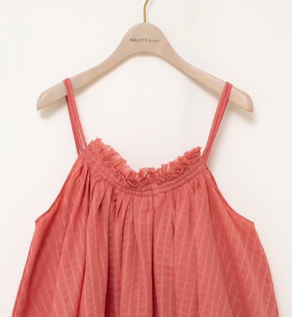 NOLLEY'S sophi「【WALANCE/ワランス】natural dye sheer cotton check gather camisole」|シャツ・ブラウス|