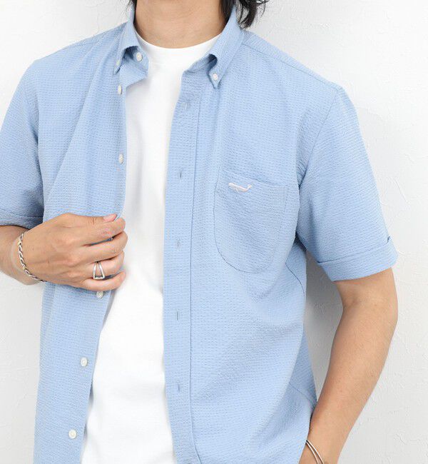 NOLLEY'S goodman「クジラBD S/S サッカー/オックス 半袖シャツ 26SS」|シャツ・ブラウス|
