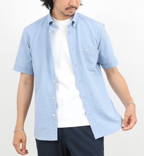 NOLLEY'S goodman「クジラBD S/S サッカー/オックス 半袖シャツ 26SS」|シャツ・ブラウス|