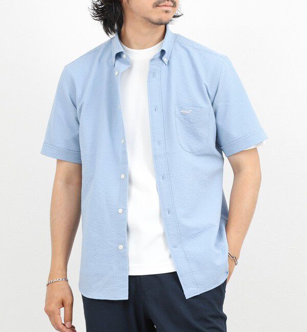 NOLLEY'S goodman「クジラBD S/S サッカー/オックス 半袖シャツ 26SS」|シャツ・ブラウス|