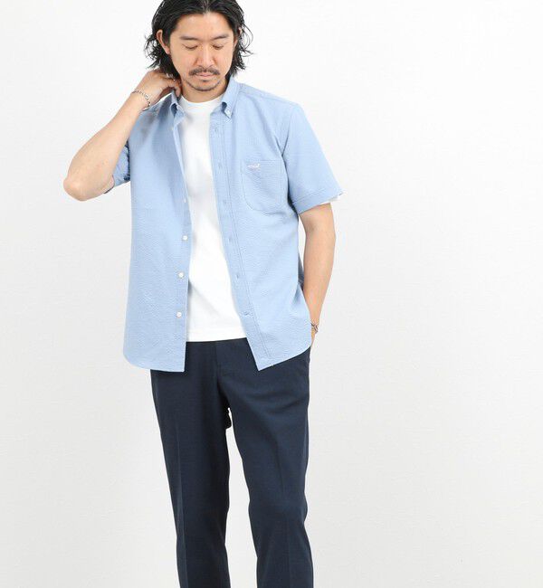 NOLLEY'S goodman「クジラBD S/S サッカー/オックス 半袖シャツ 26SS」|シャツ・ブラウス|
