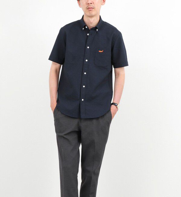 NOLLEY'S goodman「クジラBD S/S サッカー/オックス 半袖シャツ 26SS」|シャツ・ブラウス|