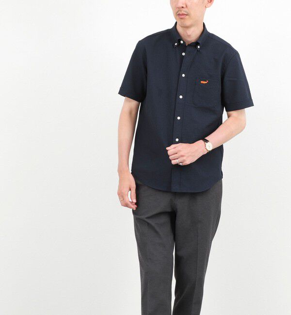 NOLLEY'S goodman「クジラBD S/S サッカー/オックス 半袖シャツ 26SS」|シャツ・ブラウス|