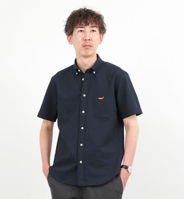 NOLLEY'S goodman「クジラBD S/S サッカー/オックス 半袖シャツ 26SS」|シャツ・ブラウス|
