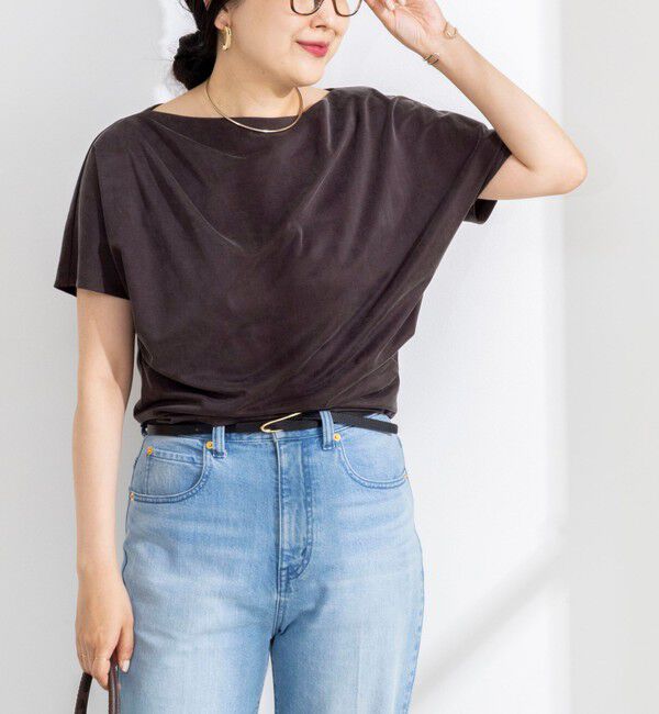 NOLLEY'S sophi「【BECシリーズ】ウォッシャブルキュプラサテンジャージードレーププルオーバー」|Tシャツ・カットソー|